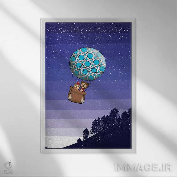 تابلو پرواز نیمهشب اثر آن هاچینسون - نمای قابدار سفید