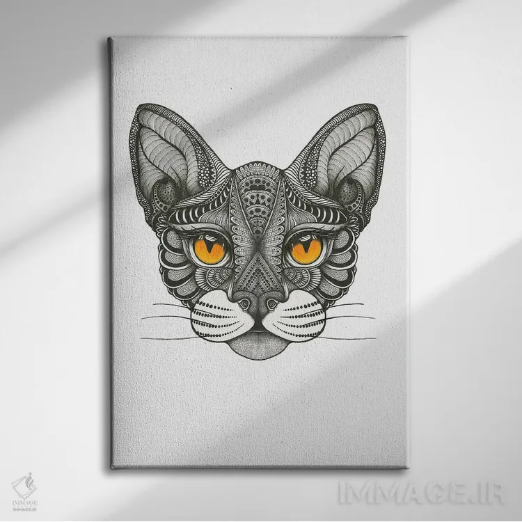 تابلو گربه دالی (پیکابو) اثر آن هاچینسون - نمای روبهرو روی دیوار