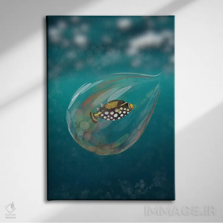 تابلو سیاره را نجات بده اثر آن هاچینسون - نمای روبهرو روی دیوار