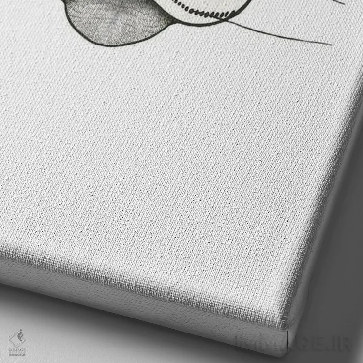 تابلو گربه دالی (پیکابو) اثر آن هاچینسون - نمای نزدیک بافت بوم