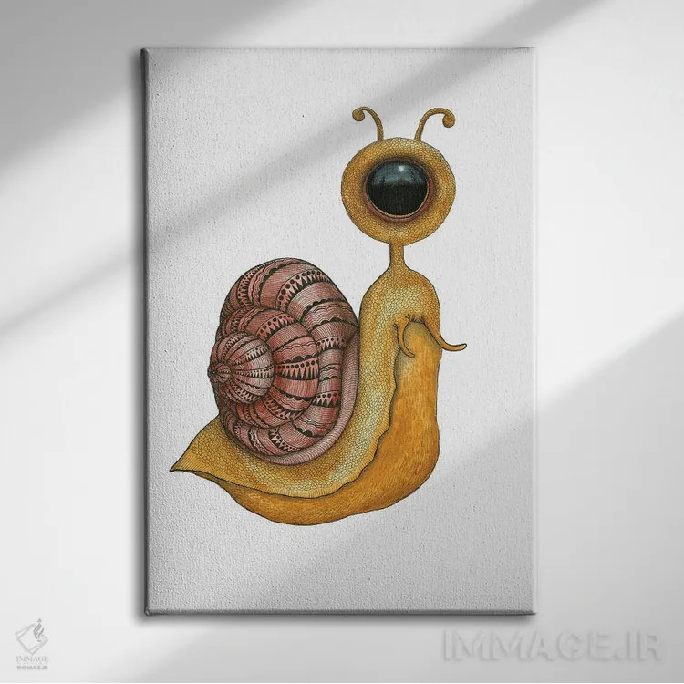 تابلو حلزون اثر آن هاچینسون - نمای روبهرو روی دیوار