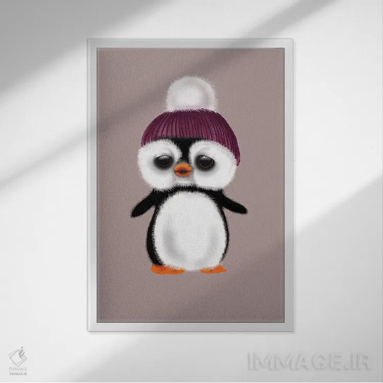 تابلو پیتـر پنگوئن اثر آن هاچینسون - نمای قابدار سفید
