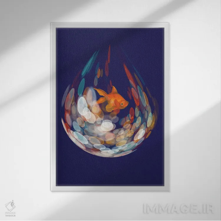 تابلو سفر به خانه اثر آن هاچینسون - نمای قابدار سفید