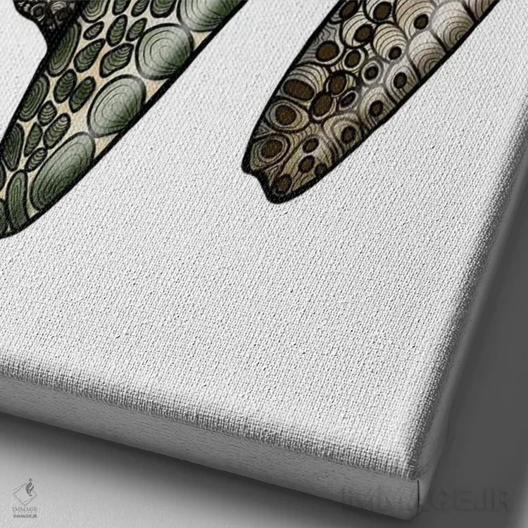 تابلو زمان لاکپشت اثر آن هاچینسون - نمای نزدیک بافت بوم