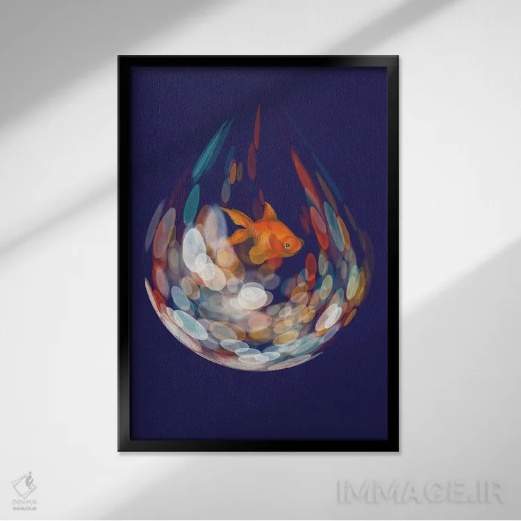 تابلو سفر به خانه اثر آن هاچینسون - نمای قابدار مشکی