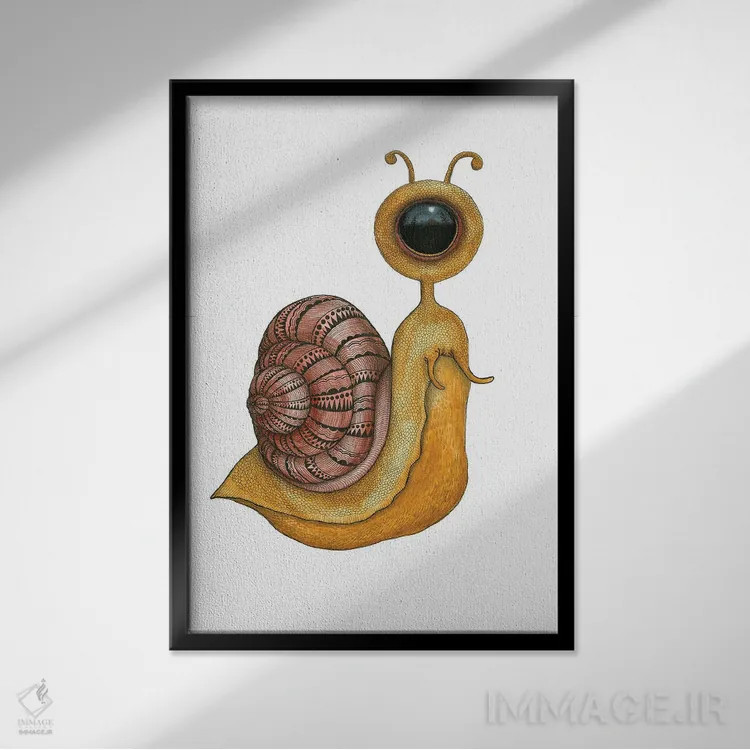 تابلو حلزون اثر آن هاچینسون - نمای قابدار مشکی