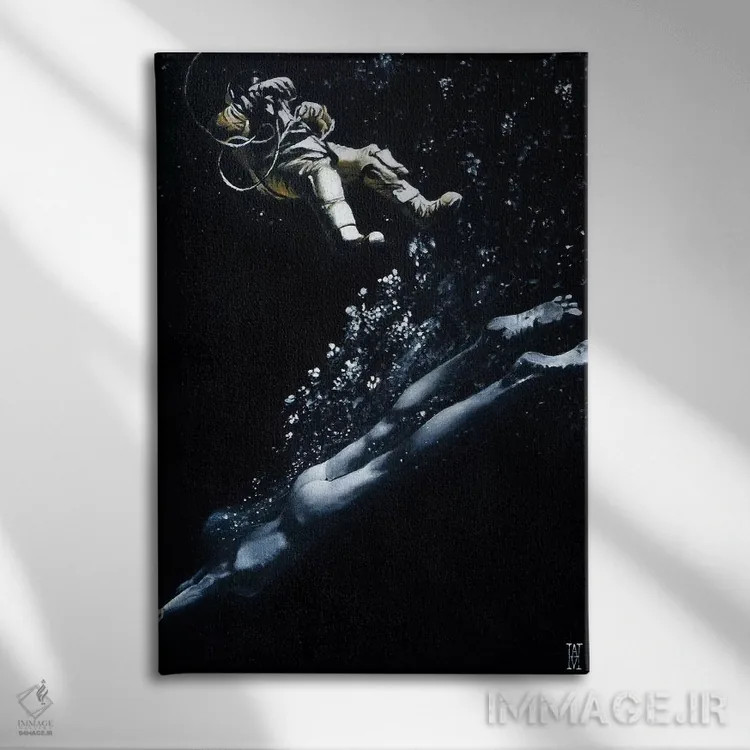 تابلو انتظار حضور همراهان فعلی (حاضران) اثر الک هاکسلی - نمای روبهرو روی دیوار