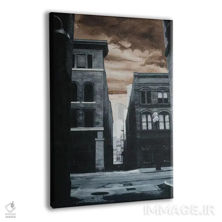 تابلو کوچهای نزدیک جکسون استریت اثر الک هاکسلی - نمای پرسپکتیو محصول