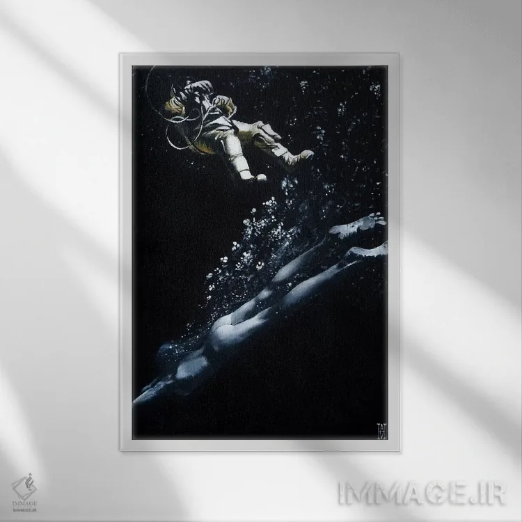 تابلو انتظار حضور همراهان فعلی (حاضران) اثر الک هاکسلی - نمای قابدار سفید