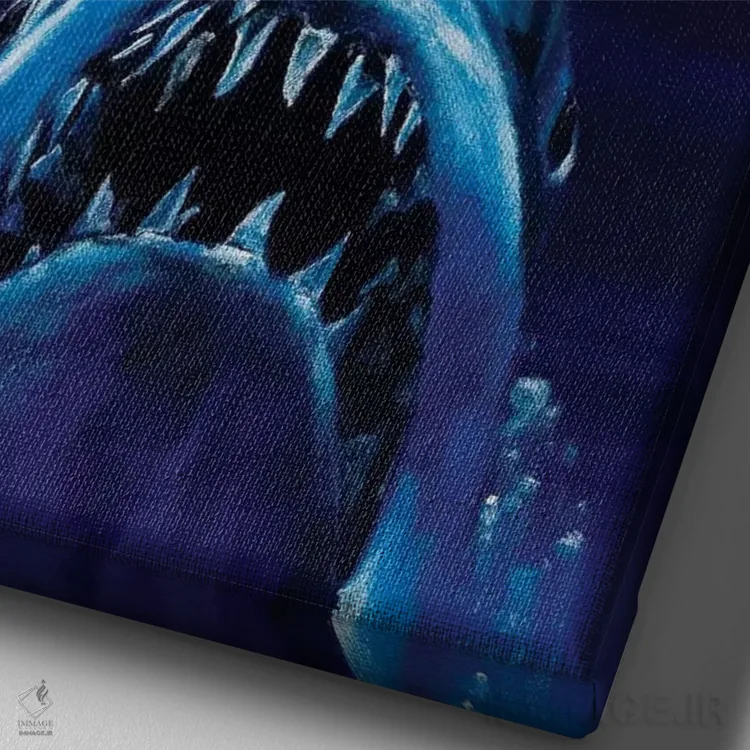 تابلو شکارچی جهان اثر الک هاکسلی - نمای نزدیک بافت بوم