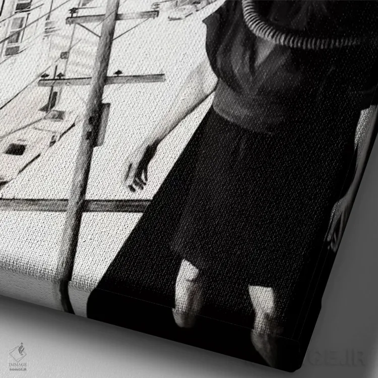 تابلو فیلمور خواب است (نام خاص، شاید مکان) اثر الک هاکسلی - نمای نزدیک بافت بوم