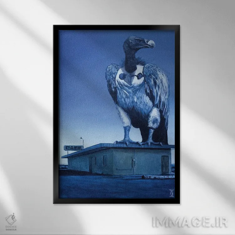 تابلو غروب کرکس اثر الک هاکسلی - نمای قابدار مشکی