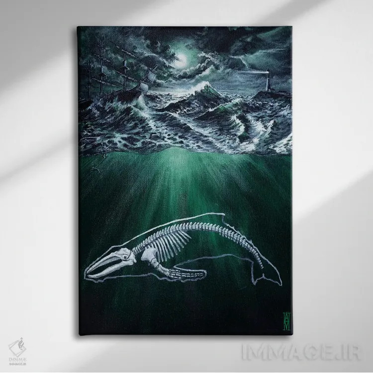 تابلو آخرین سوسوی فانوسگیرها اثر الک هاکسلی - نمای روبهرو روی دیوار