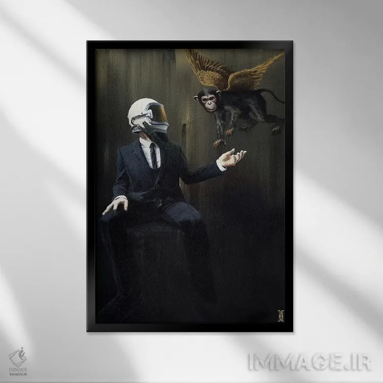 تابلو بیا و جذب کن اثر الک هاکسلی - نمای قابدار مشکی