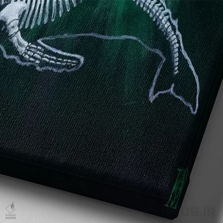 تابلو آخرین سوسوی فانوسگیرها اثر الک هاکسلی - نمای نزدیک بافت بوم