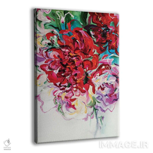 تابلو گلدار انتزاعی اثر آنا چر - نمای پرسپکتیو محصول