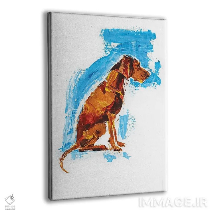 تابلو ویزسلا نشسته (سگ) اثر آنا چر - نمای پرسپکتیو محصول