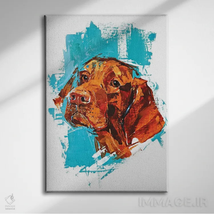 تابلو ویزسلا (نژاد سگ شکارچی مجارستانی) اثر آنا چر - نمای روبهرو روی دیوار