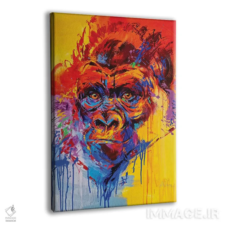 تابلو گوریل اثر آنا چر - نمای پرسپکتیو محصول