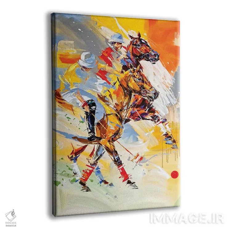 تابلو پولو (ورزش اسبسواری یا نام خاص) اثر آنا چر - نمای پرسپکتیو محصول
