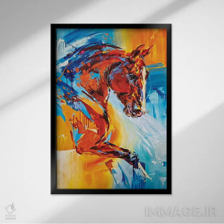 تابلو نور خورشید اثر آنا چر - نمای قابدار مشکی