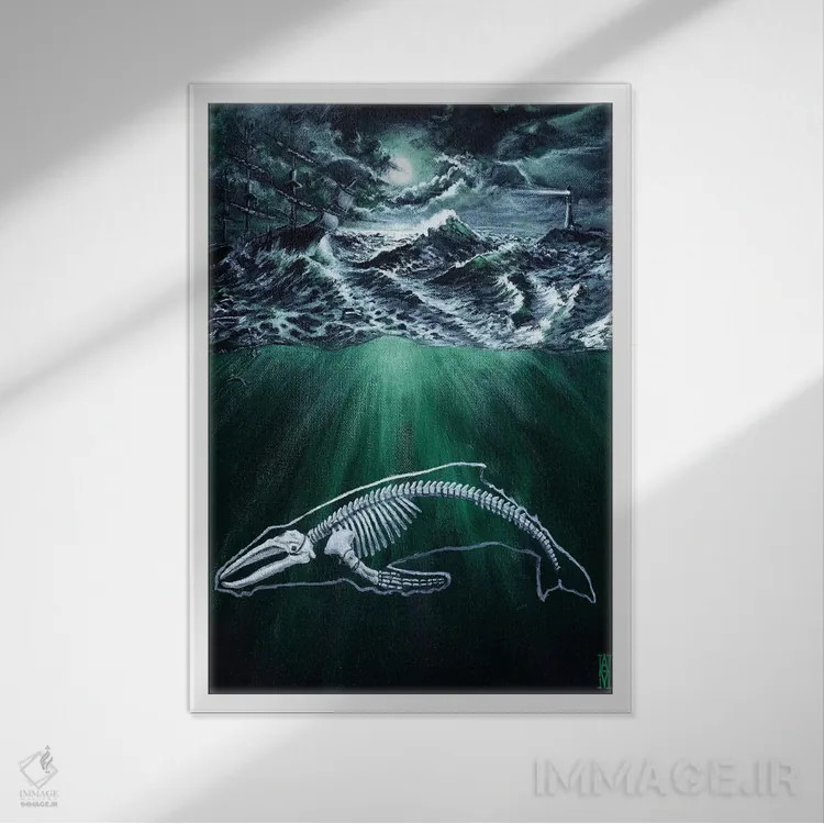 تابلو آخرین سوسوی فانوسگیرها اثر الک هاکسلی - نمای قابدار سفید