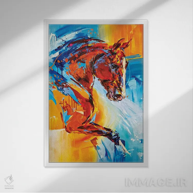 تابلو نور خورشید اثر آنا چر - نمای قابدار سفید