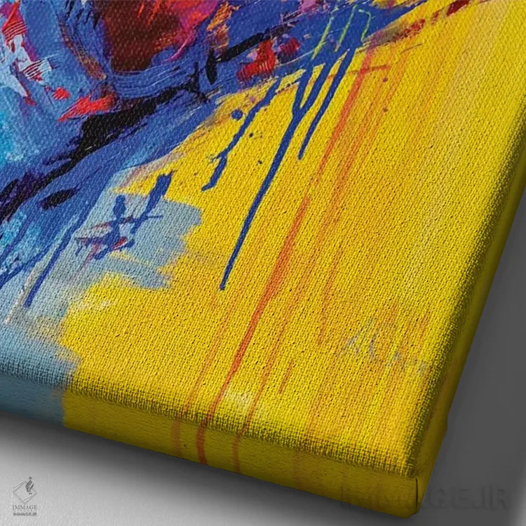 تابلو گوریل اثر آنا چر - نمای نزدیک بافت بوم