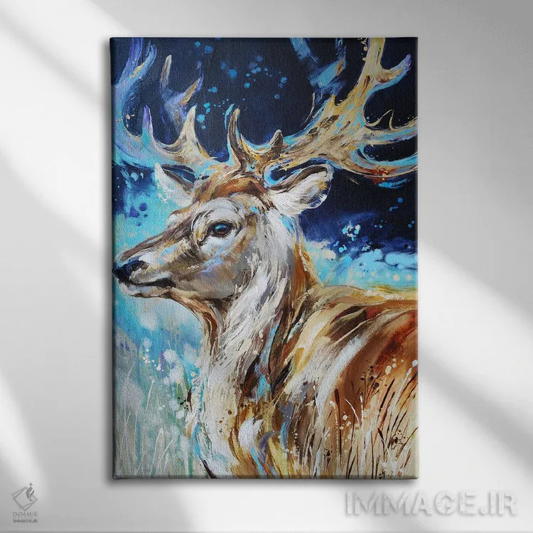 تابلو به دل طبیعت وحشی اثر آنا چر - نمای روبهرو روی دیوار