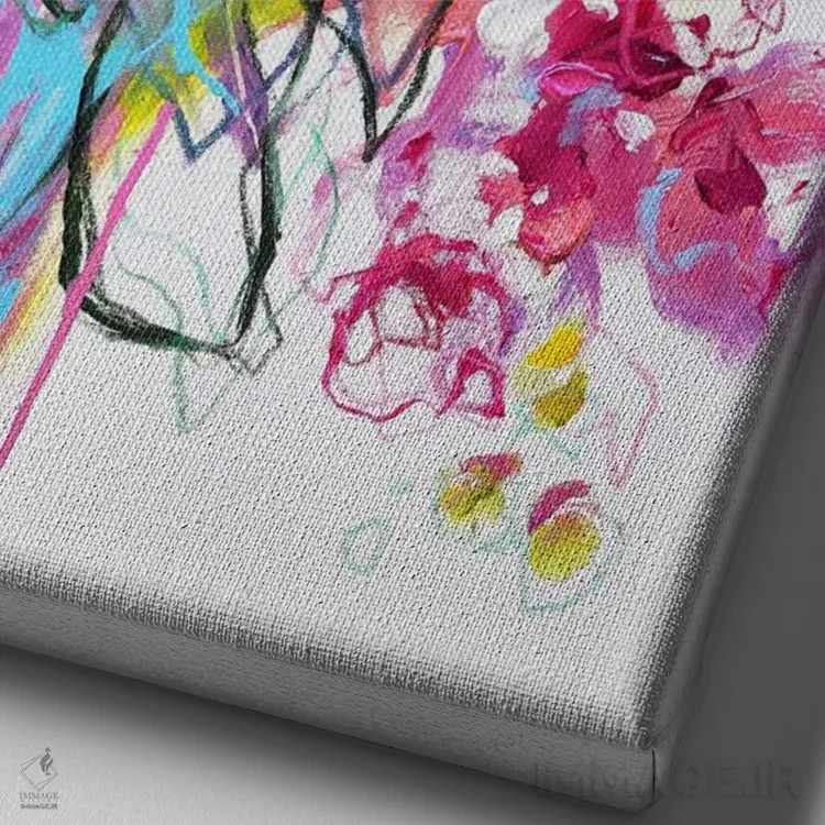 تابلو خاطرات تابستانی ۲ اثر آنا چر - نمای نزدیک بافت بوم