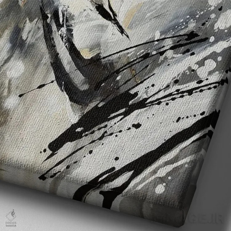 تابلو فرار اثر آنا چر - نمای نزدیک بافت بوم