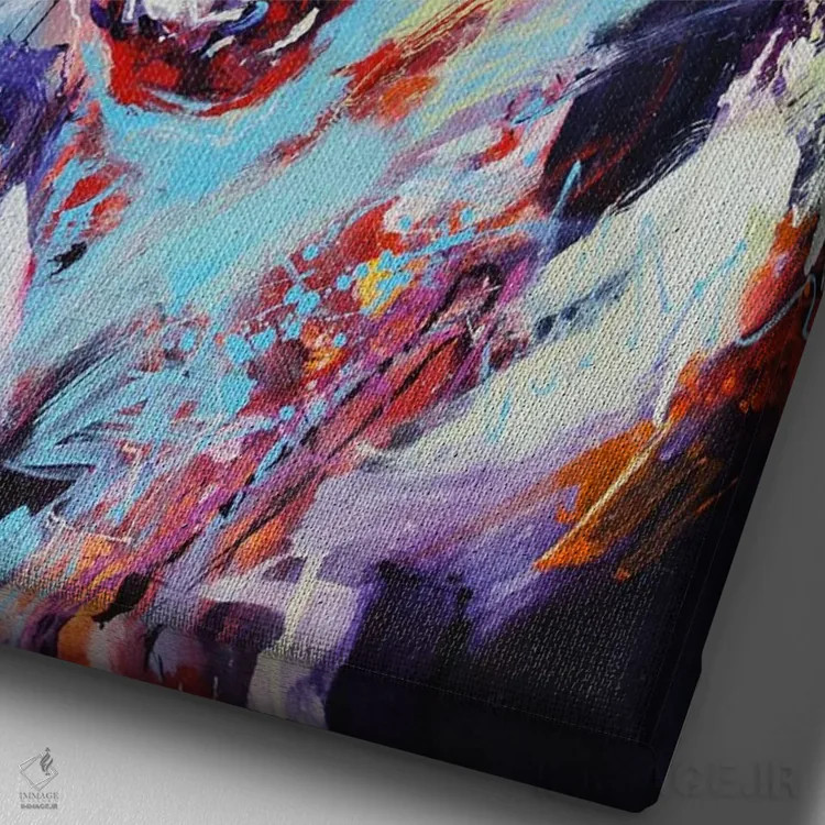 تابلو آزادی اثر آنا چر - نمای نزدیک بافت بوم