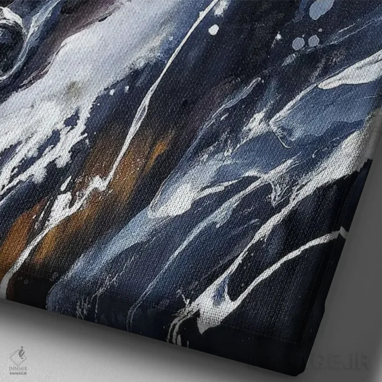 تابلو زیبایی پشت اثر آنا چر - نمای نزدیک بافت بوم