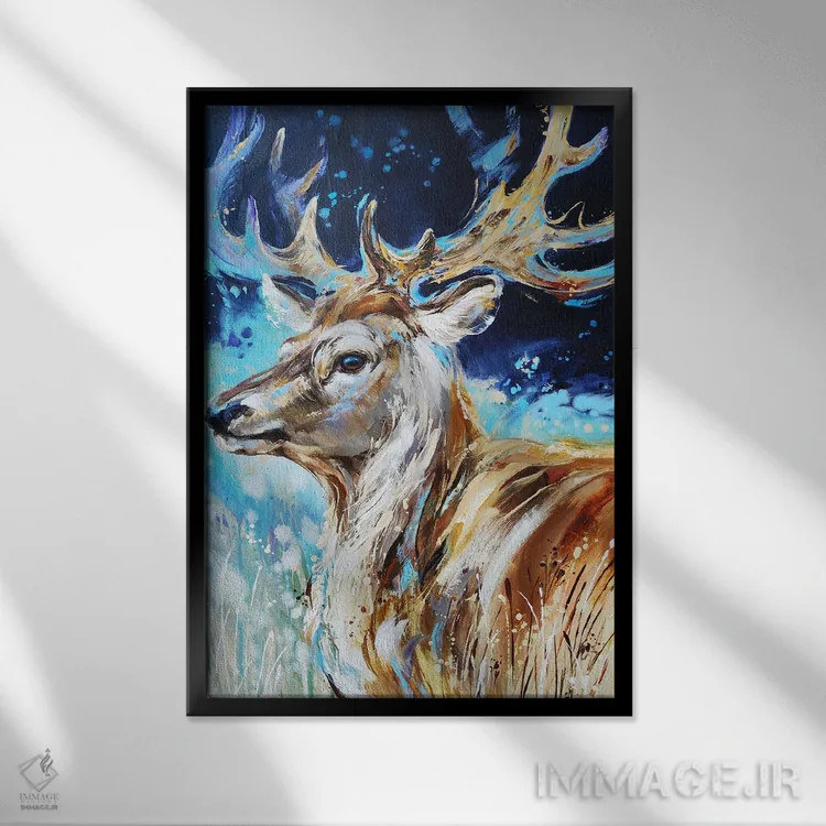 تابلو به دل طبیعت وحشی اثر آنا چر - نمای قابدار مشکی