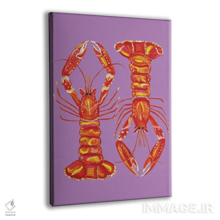 تابلو لنگوستینها روی بنفش اثر آلیس استراکر - نمای پرسپکتیو محصول