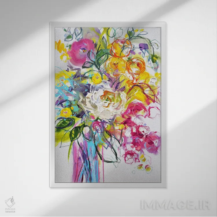 تابلو خاطرات تابستانی ۲ اثر آنا چر - نمای قابدار سفید