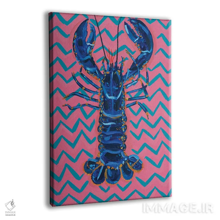 تابلو خرچنگ روی طرح زیگزاگی اثر آلیس استراکر - نمای پرسپکتیو محصول