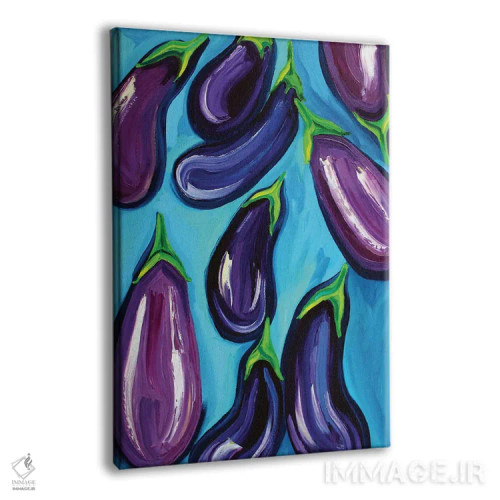 تابلو باران بادمجان اثر آلیس استراکر - نمای پرسپکتیو محصول