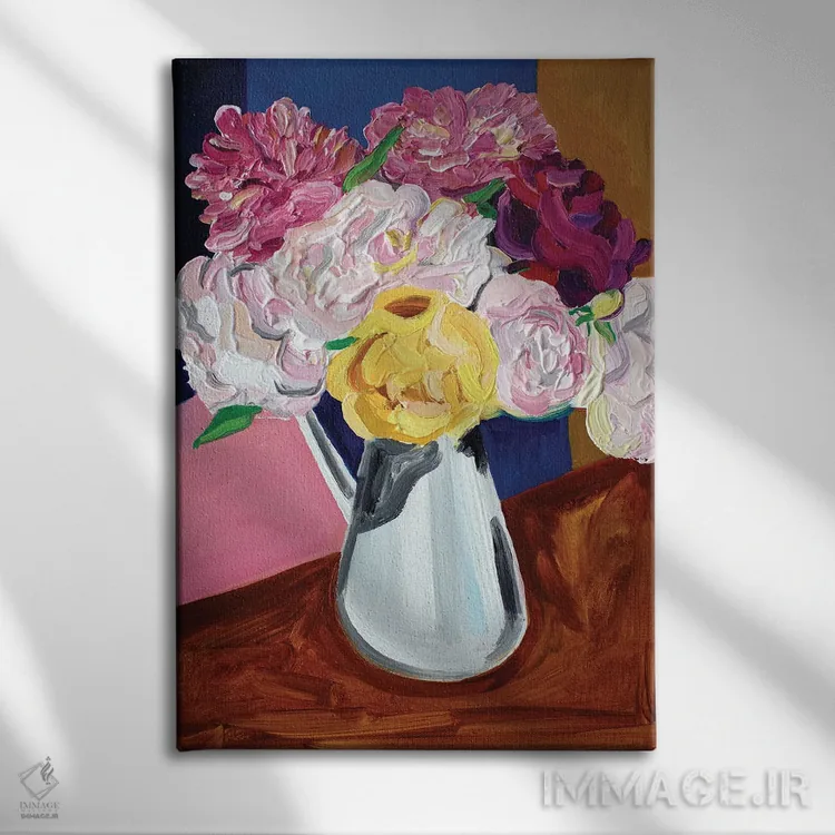تابلو گل صدتومانی اثر آلیس استراکر - نمای روبهرو روی دیوار