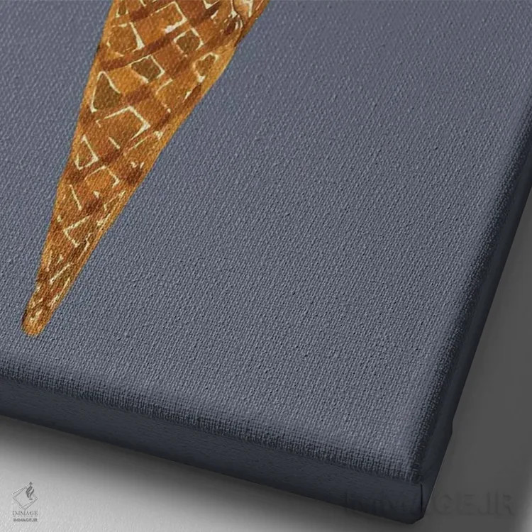 تابلو بستنی کورنتو اثر آلیس استراکر - نمای نزدیک بافت بوم