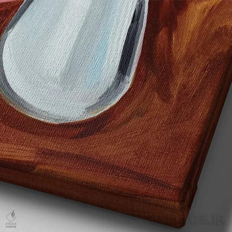 تابلو گل صدتومانی اثر آلیس استراکر - نمای نزدیک بافت بوم