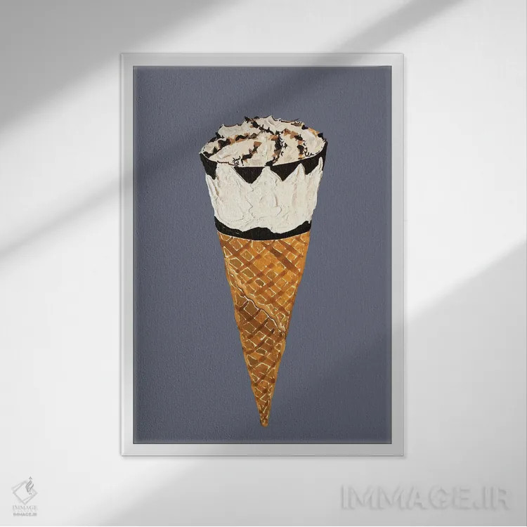 تابلو بستنی کورنتو اثر آلیس استراکر - نمای قابدار سفید