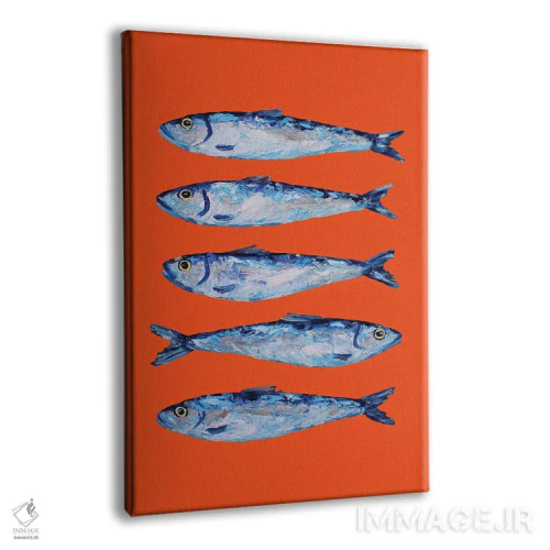 تابلو سارباور روی نارنجی اثر آلیس استراکر - نمای پرسپکتیو محصول