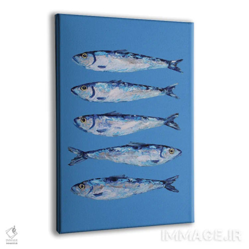 تابلو سارباور روی آبی اثر آلیس استراکر - نمای پرسپکتیو محصول