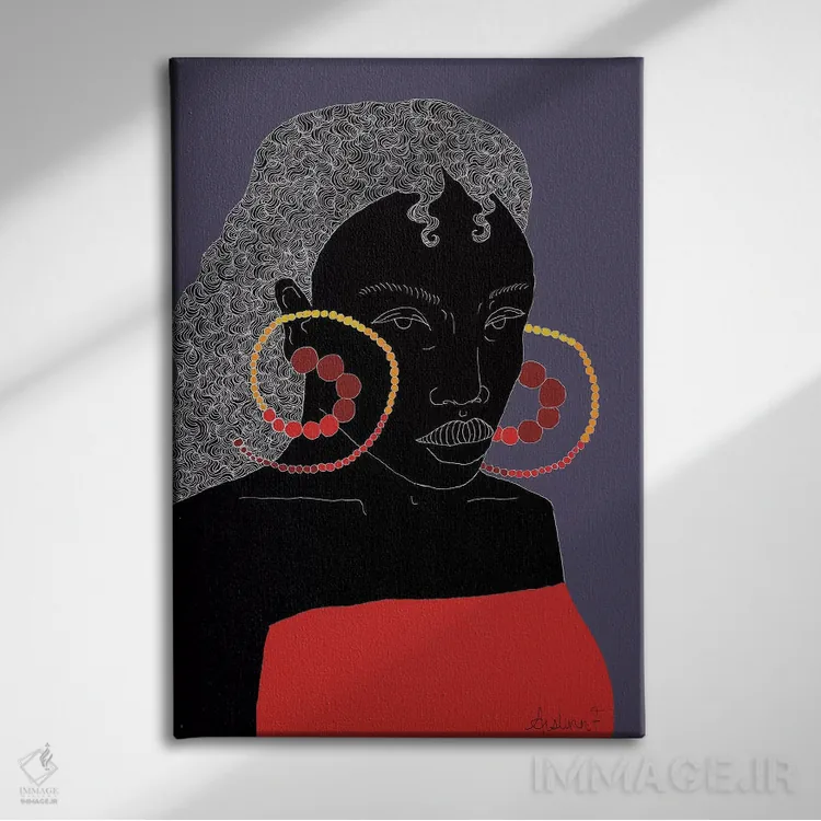 تابلو در انتظار اثر آیسلین اف - نمای روبهرو روی دیوار