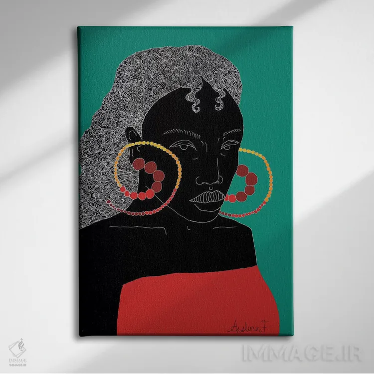 تابلو در انتظار اثر آیسلین اف - نمای روبهرو روی دیوار