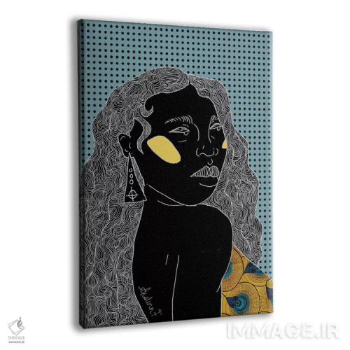 تابلو درخشندگی - آبی اثر آیسلین اف - نمای پرسپکتیو محصول