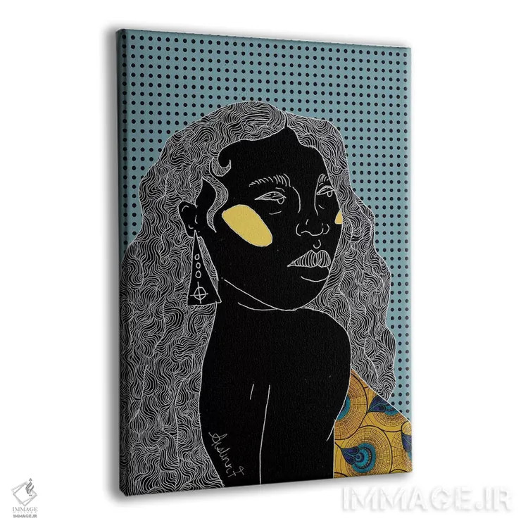 تابلو درخشندگی - آبی اثر آیسلین اف - نمای پرسپکتیو محصول