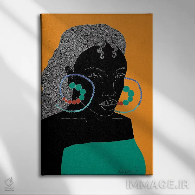 تابلو در انتظار اثر آیسلین اف - نمای روبهرو روی دیوار