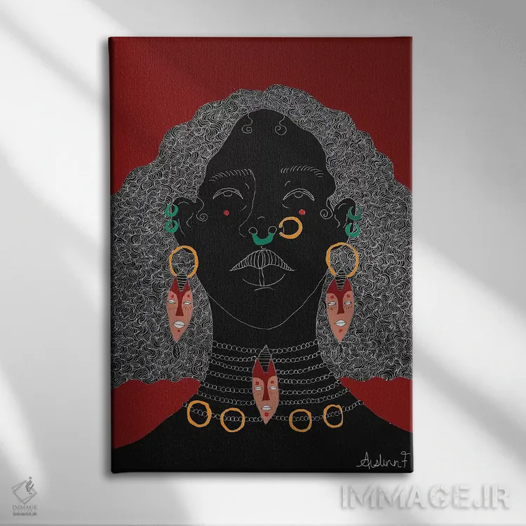 تابلو متعادل اثر آیسلین اف - نمای روبهرو روی دیوار